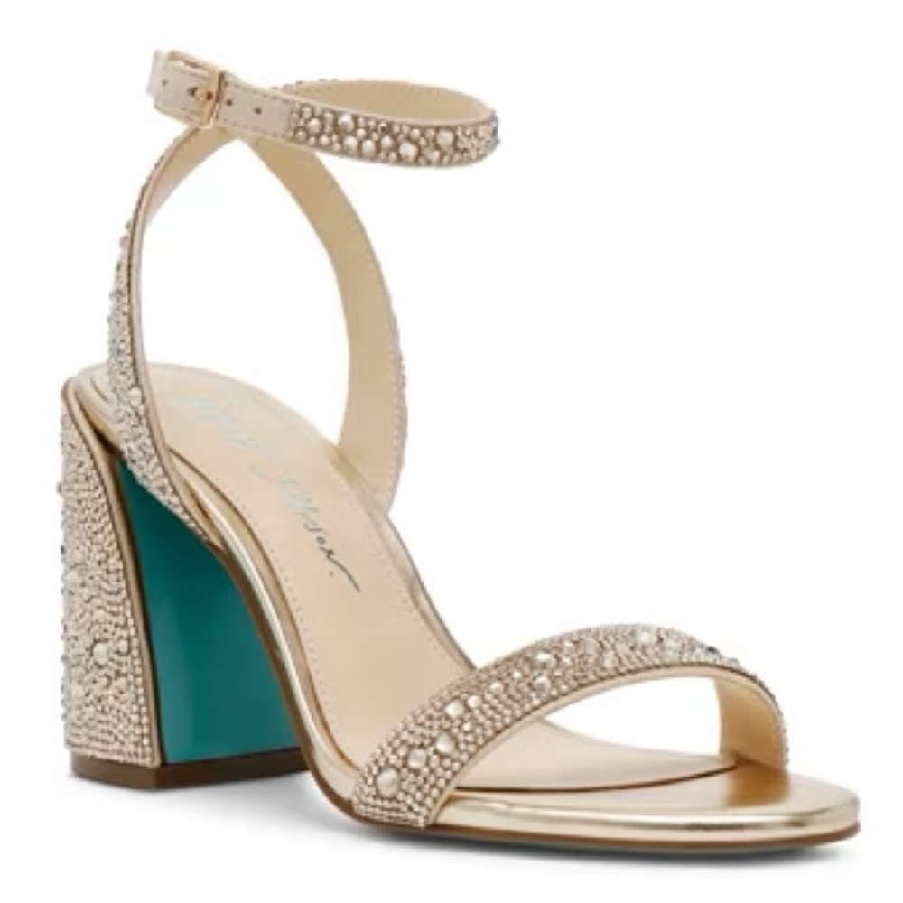 Betsey Johnson Gold Embellished Heels